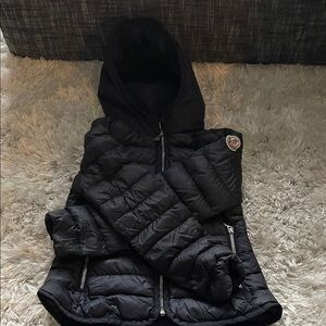 Black Hooded Puffer Jacket